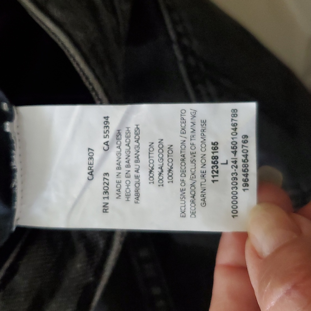 Wrangler Charcoal Frayed Denim Mini Skirt Size L Washed Denim - Picture 16 of 16